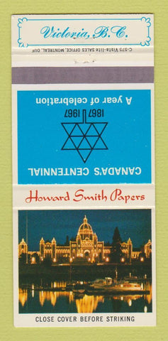 Matchbook Cover - Howard Smith Papers Domtar Canada 1967 30 Strike