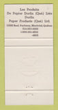 Matchbook Cover - Hercules Products Paper Montreal QC 30 Strike