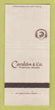 Matchbook Cover - Cardan Jewelery Wichita Falls San Antonio TX Tulsa 30 Strike