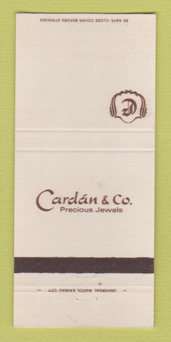 Matchbook Cover - Cardan Jewelery Wichita Falls San Antonio TX Tulsa 30 Strike