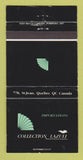 Matchbook Cover - Collection Lazuli Quebec QC WEAR 30 Strike