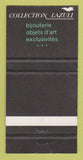 Matchbook Cover - Collection Lazuli Quebec QC WEAR 30 Strike