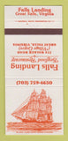 Matchbook Cover - Falls Landing Seafood Restaurant Great Falls VA 30 Strike