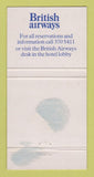Matchbook Cover - Intercontinental Hotels Portman London UK WORN 30 Strike