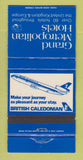 Matchbook Cover Grand Metropolitan Hotels British Caledonian Airlines 30 Strike