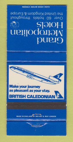 Matchbook Cover Grand Metropolitan Hotels British Caledonian Airlines 30 Strike