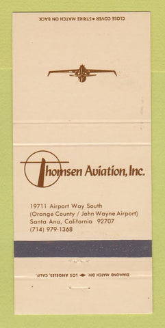 Matchbook Cover - Thomsen Aviation Santa Ana CA WEAR 30 Strike