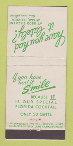 Matchbook Cover - Miami FL Bar Liquor Store  21 Strike Feature