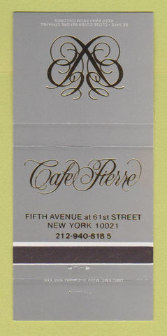 Matchbook Cover - Cafe Pierre New York City 30 Strike