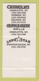 Matchbook Cover - Cripple Creek Chisholme Charlotte NC Durham Raleigh 30 Strike
