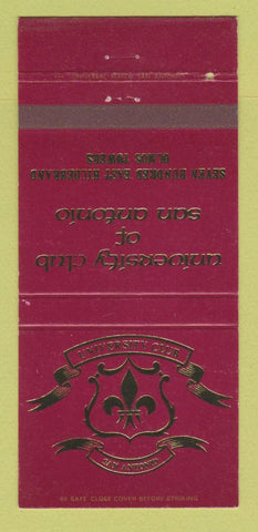 Matchbook Cover - University Club of San Antonio TX 30 Strike