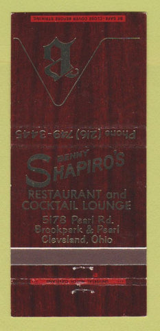 Matchbook Cover - Benny Shapiro's Restaurant Cleveland OH 30 Strike