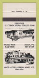 Matchbook Cover - White Luttrell Funeral Home Aston Ridley Park PA 30 Strike