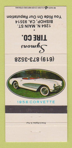 Matchbook Cover - Symons Tire Company Bishop CA 30 Strike