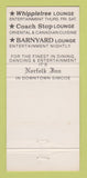 Matchbook Cover - Norfolk Inn Simcoe ON 30 Strike