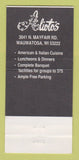 Matchbook Cover - Alioto's Restaurant Milwaukee WI 30 Strike