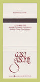 Matchbook Cover - Casa Grisanti Louisville KY 30 Strike
