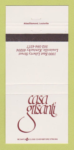 Matchbook Cover - Casa Grisanti Louisville KY 30 Strike