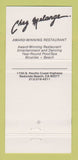 Matchbook Cover - Palos Verdes Inn Redondo Beach CA 30 Strike