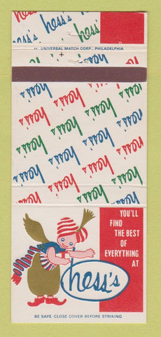 Matchbook Cover - Hess's Allentown PA? 30 Strike