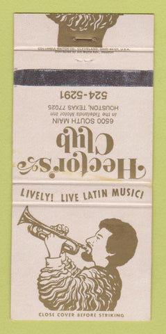 Matchbook Cover - Hector's Club Houston TX WEAR 30 Strike