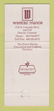 Matchbook Cover - Writers' Manor Hotel Denver Colorado 30 Strike