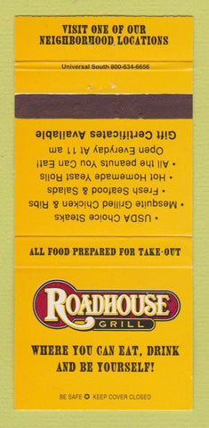 Matchbook Cover - Roadhouse Grill  30 Strike