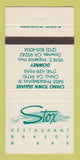 Matchbook Cover - Stox Restaurant Bakery Downey Chino CA 30 Strike