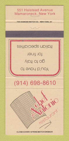 Matchbook Cover - Chef Antonio Restaurant Mamaroneck NY 30 Strike