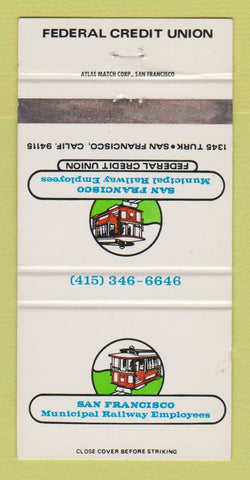 Matchbook Cover - San Francisco Railway Credit Union CA 30 Strike