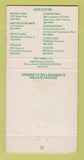 Matchbook Cover - Birra Poretti's Houston TX Christmas 30 Strike