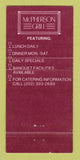 Matchbook Cover - McPherson Grill Washington DC 30 Strike