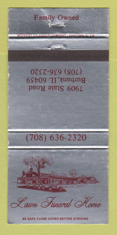 Matchbook Cover - Lawn Funeral Home Burbank IL WEAR 30 Strike