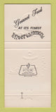 Matchbook Cover - Nate's Inner Circle Beachwood OH 30 Strike