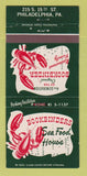 Matchbook Cover - Bookbinders Seafood Restaurant Philadelphia PA 30 Strike