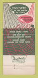 Matchbook Cover - Bookbinders Seafood Restaurant Philadelphia PA 30 Strike