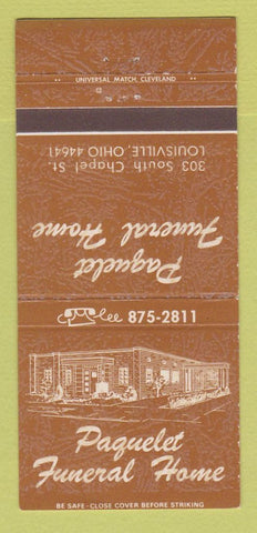 Matchbook Cover - Paguelet Funeral Home Louisville OH 30 Strike