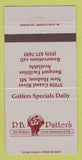 Matchbook Cover - PB Putter's Restaurant New Hudson MI 30 Strike