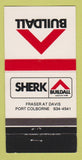 Matchbook Cover - Buildall Sherk Port Colborne ON 30 Strike