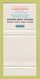 Matchbook Cover - Howard Smith Papers Domtar Canada 1967 30 Strike