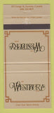 Matchbook Cover - The Westbury Hotel Toronto ON WEAR 30 Strike