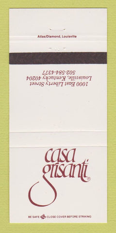 Matchbook Cover - Casa Grisanti Louisville KY 30 Strike