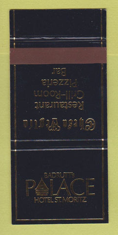 Matchbook Cover - Bardrutt's Palace HOTel St Moritz  30 Strike
