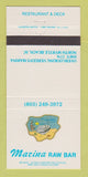 Matchbook Cover - Marina Raw Bar Restaurant North Myrtle Beach SC 30 Strike