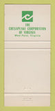 Matchbook Cover - Chesapeake Corporation of West Point VA Virginia 30 Strike