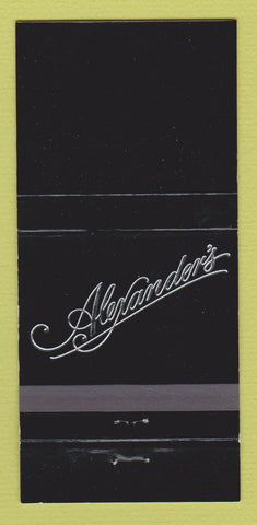 Matchbook Cover - Alexander's Los angeles Airport Hilton CA WEAR 30 Strike