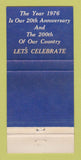 Matchbook Cover - Anvil Club 1976 30 Strike
