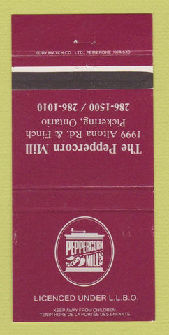 Matchbook Cover - Peppercorn Mill Pickering ON 30 Strike