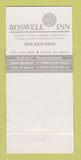 Matchbook Cover - Roswell Inn NM 30 Strike