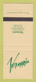 Matchbook Cover - Vernon's Cleveland OH